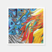 PapierNapkins, Abstrakte Farben Serviette (Vorderseite)