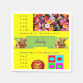 PapierNapkins, Alphabet-Zahlen Serviette (Vorderseite)