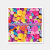 PapierNapkins, farbenfrohe Pousen Serviette (Vorderseite)