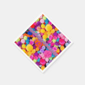 PapierNapkins, farbenfrohe Pousen Serviette (Ecke)