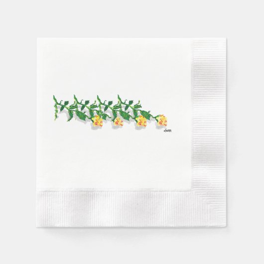 PapierNapkins : Gelbe Rosen von Texas Serviette (Vorderseite)