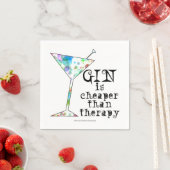 PAPIERNAPKINS - GIN IST KÄPFER ALS THERAPIE SERVIETTE (Beispiel)