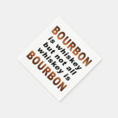 PAPIERNAPKINS - Nicht jeder Whiskey ist BOURBON! Serviette (Ecke)