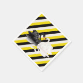 PapierNapkins, Schwäne Schwarz-weißer gelber Strei Serviette (Ecke)
