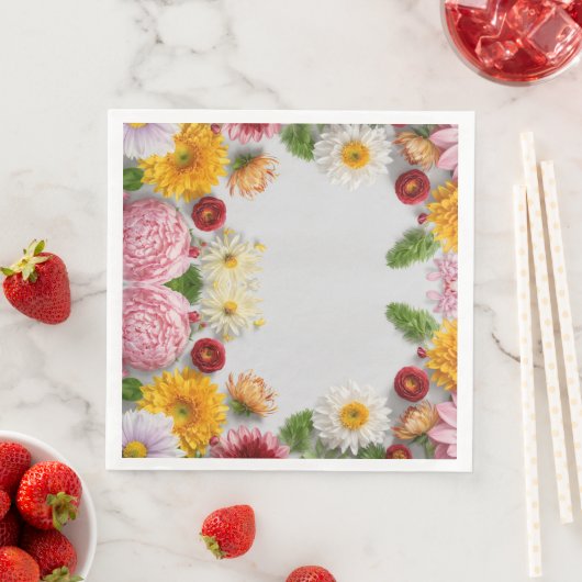 PAPIERNAPKINS,ZUHAUSE-DECORE, BLUME-DESIGN SERVIETTE (Beispiel)