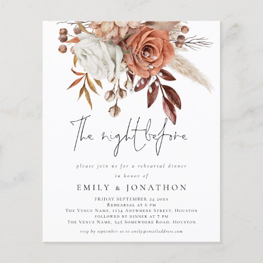 PAPIERNight Before Florals Probe Dinner Flyer (Vorne)