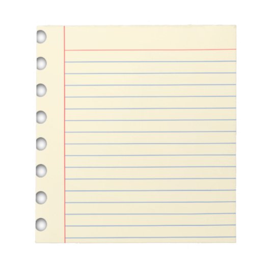 Papiernotiz Notizblock (Vorderseite)