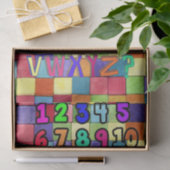 Papiernummern für Gewebepapiere Alphabet-Farben Seidenpapier (Geschenk)