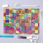 Papiernummern für Gewebepapiere Alphabet-Farben Seidenpapier (Handwerk)