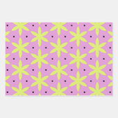 Papierpackung 2 rosa gelb geschenkpapier set (Vorderseite 3)