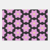 Papierpackung 2 rosa gelb geschenkpapier set (Vorderseite 2)