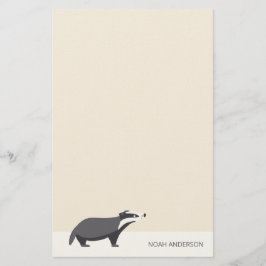 Papierpapier für Badger-Waldtiere Briefpapier