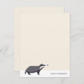 Papierpapier für Badger-Waldtiere Mitteilungskarte (Vorne/Hinten)
