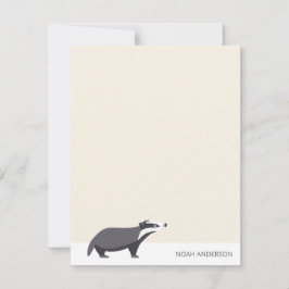 Papierpapier für Badger-Waldtiere Mitteilungskarte