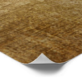 Papierpapyrus aus Textur Poster (Ecke)