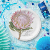 PapierPartymoderne rosa Protea-mit BlumenBlume Pappteller (Party)