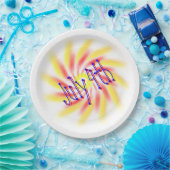 Papierplatte - 4. Juli Feuerwerk Pappteller (Party)