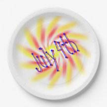 Papierplatte - 4. Juli Feuerwerk