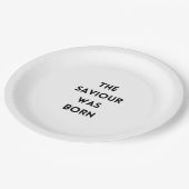 Papierplatte - 9 - Der Retter war geboren - Weihna Pappteller (Schrägansicht)