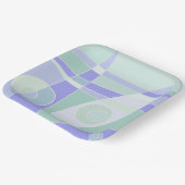 Papierplatte Abstrakte Surfbretter Lila Grün Pappteller (Gewinkelt)