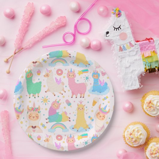Papierplatte Alpaca/Llama Pappteller (Party)