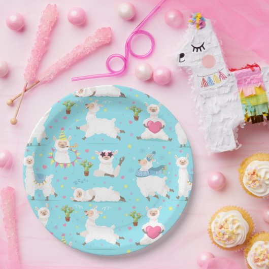 Papierplatte Alpaca/Llama Pappteller (Party)