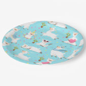 Papierplatte Alpaca/Llama Pappteller (Schrägansicht)