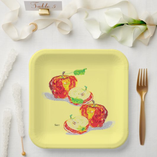 Papierplatte : Äpfel Pappteller (Hochzeit)