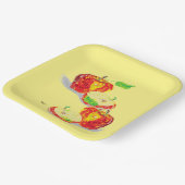 Papierplatte : Äpfel Pappteller (Gewinkelt)