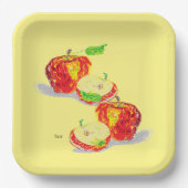 Papierplatte : Äpfel Pappteller (Vorderseite)