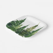 Papierplatte - Aquarellwald Pappteller (Gewinkelt)