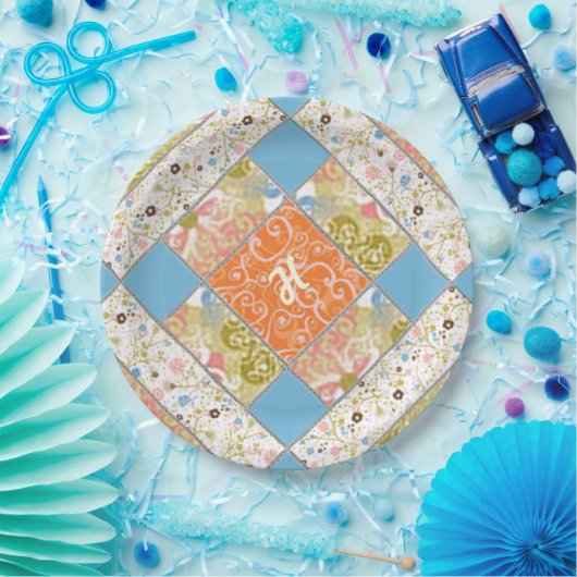Papierplatte aus Chimney-Quilt-Block Pappteller (Party)