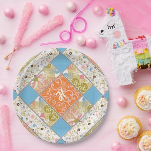 Papierplatte aus Chimney-Quilt-Block Pappteller (Party)