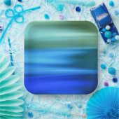 Papierplatte aus gebürsteter Blues Pappteller (Party)