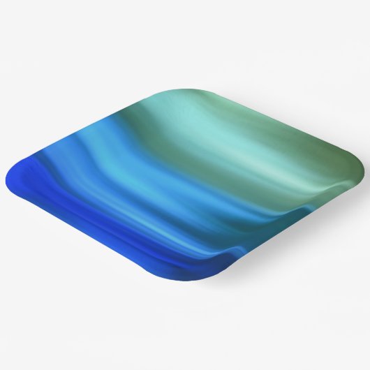 Papierplatte aus gebürsteter Blues Pappteller (Gewinkelt)