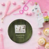 Papierplatte aus grünem Foto Pappteller (Party)