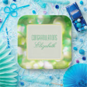 Papierplatte aus grünem Licht Pappteller (Party)