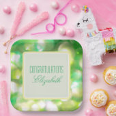 Papierplatte aus grünem Licht Pappteller (Party)