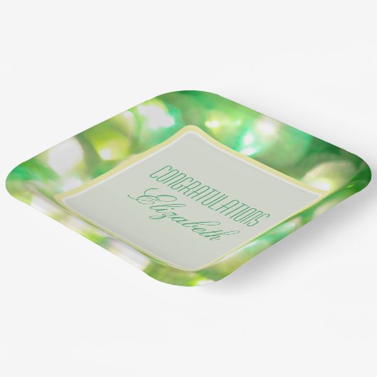 Papierplatte aus grünem Licht Pappteller (Gewinkelt)