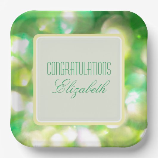 Papierplatte aus grünem Licht Pappteller (Vorderseite)