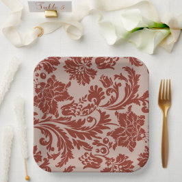 Papierplatte aus Kupferrost Pappteller