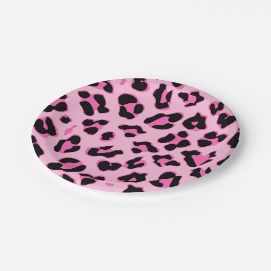 Papierplatte aus Niedlichem rosa Party Pappteller (Schrägansicht)