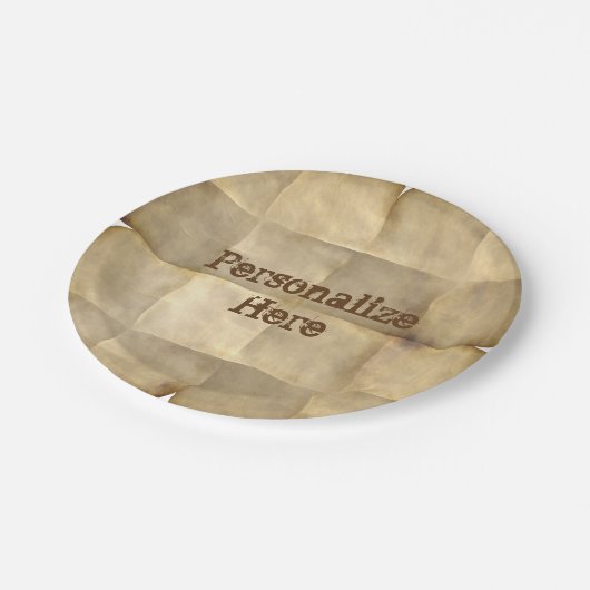 Papierplatte aus Pergament Pappteller (Schrägansicht)