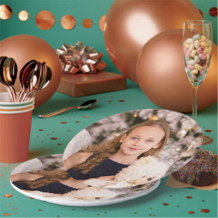 Papierplatte aus personalisiertem Foto Pappteller