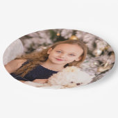 Papierplatte aus personalisiertem Foto Pappteller (Schrägansicht)
