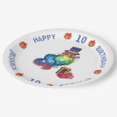 Papierplatte aus Personalisiertem Party Pappteller (Schrägansicht)