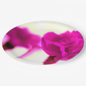 Papierplatte aus rosa Karton Pappteller (Schrägansicht)