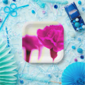 Papierplatte aus rosa Karton Pappteller (Party)