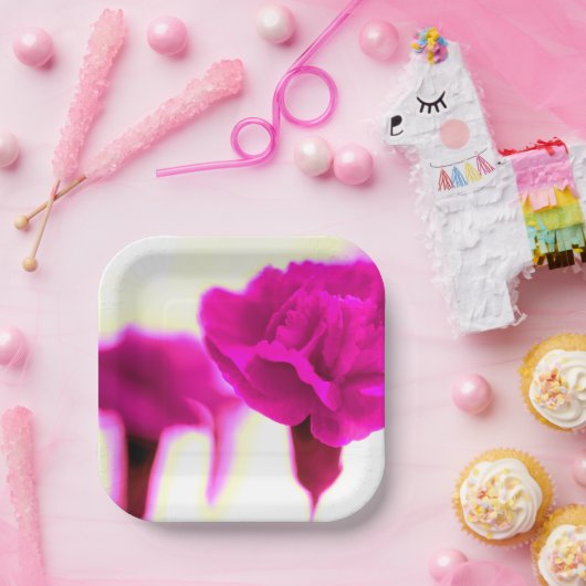 Papierplatte aus rosa Karton Pappteller (Party)