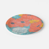 Papierplatte aus rotem Mohn Pappteller (Schrägansicht)